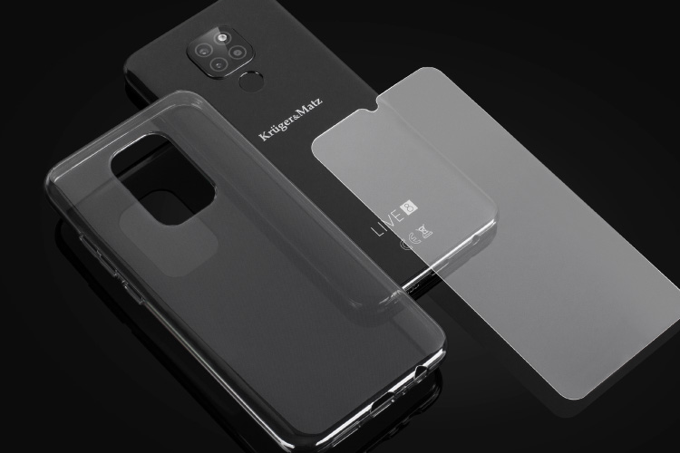 Dołączone akcesoria Smartfon z pokrowcem i szkłem hartowanym
