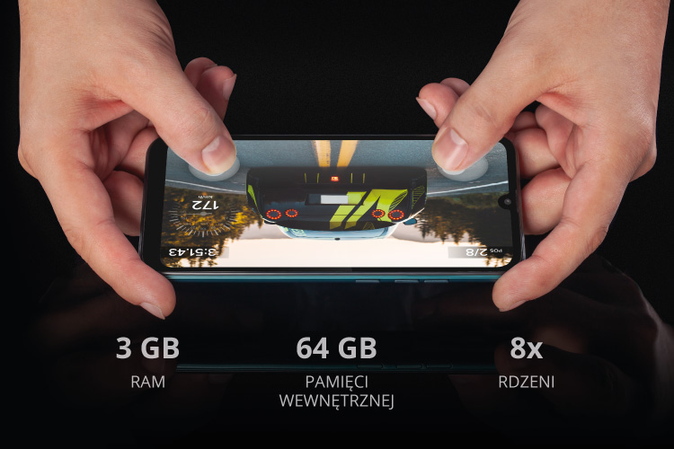 Mocne podzespoły Smartfon z procesorem MediaTek