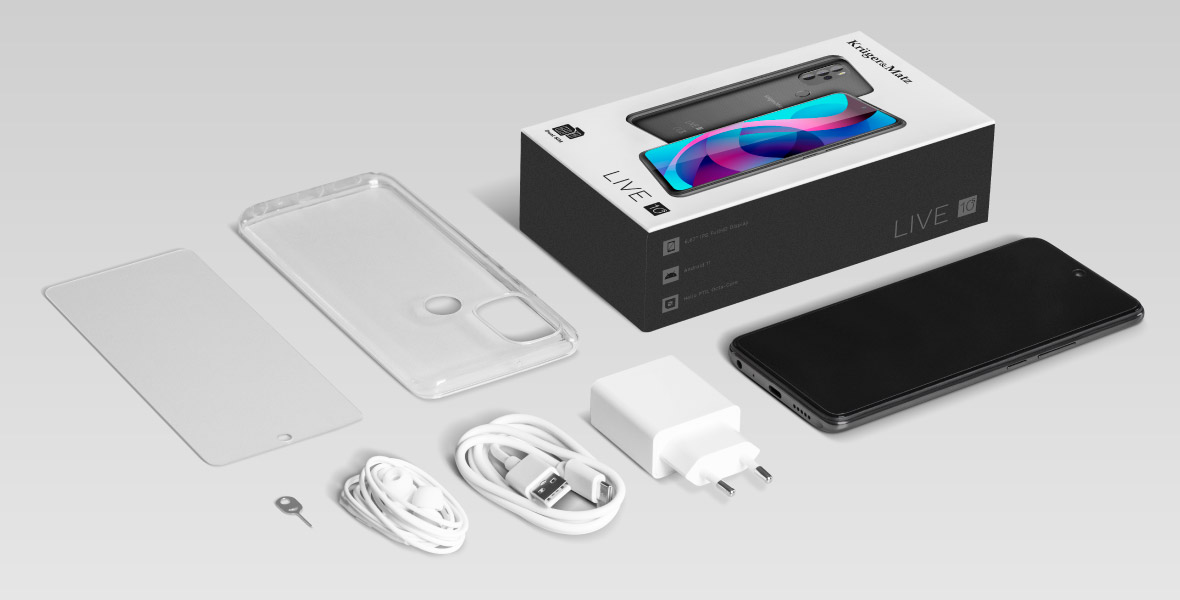 Pełne wyposażenie Smartfon z etui i szkłem ochronnym