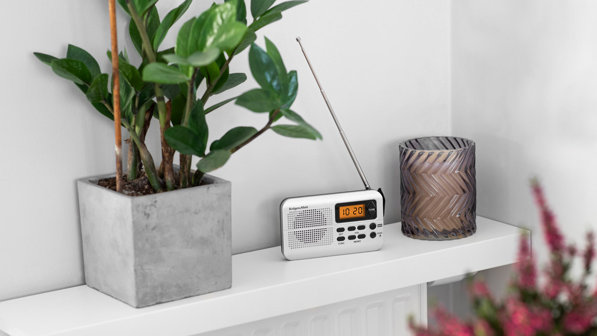 Przenośne radio Kruger&Matz KM 819 Mini radio kieszonkowe z budzikiem