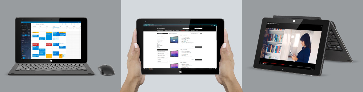 Tablet do home office Tablet Kruger&Matz z odłączaną klawiaturą