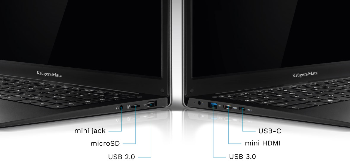 Ultrabook z miniHDMI, USB C i czytnikiem kart SD