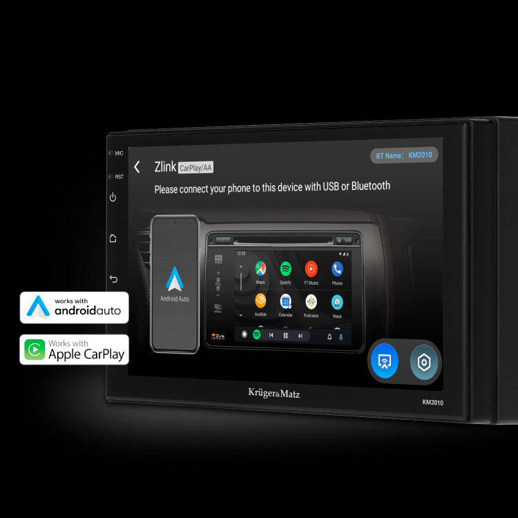 Radio z Android auto i Car Play