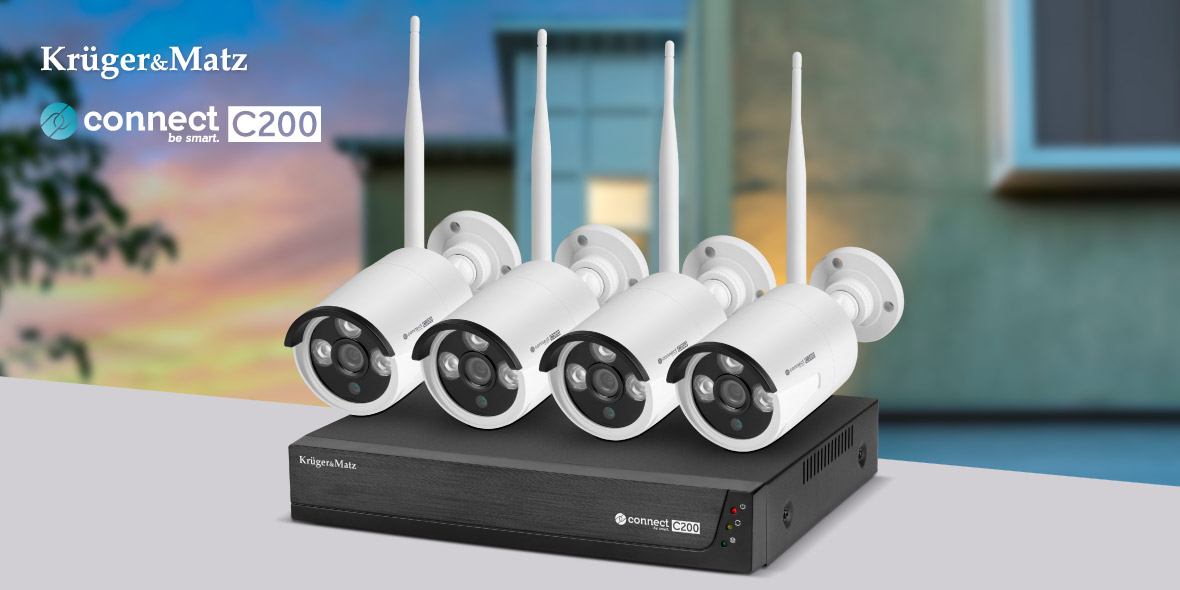 Sistema de monitoramento externo Kruger&Matz Connect C200 Wi-Fi