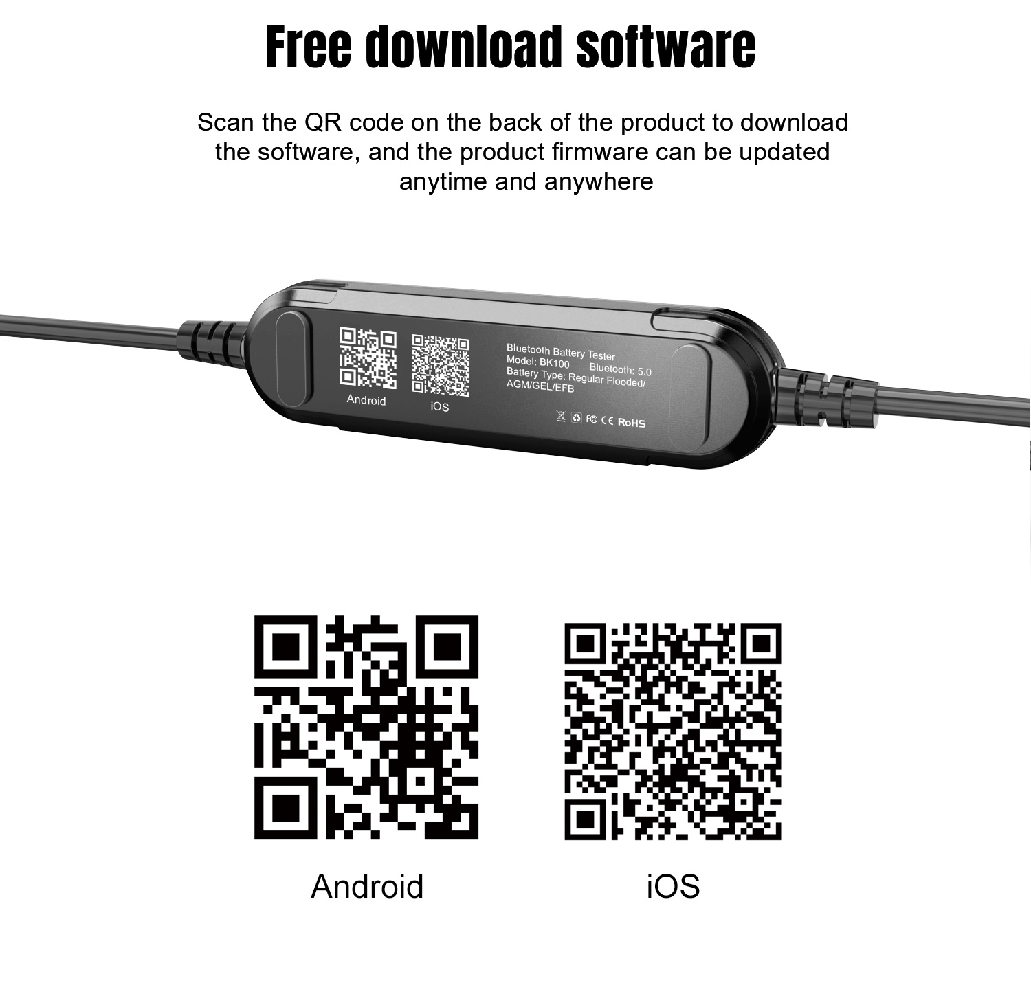 Konnwei BK100 Konnwei BK100 Bluetooth akumulatora testeris
