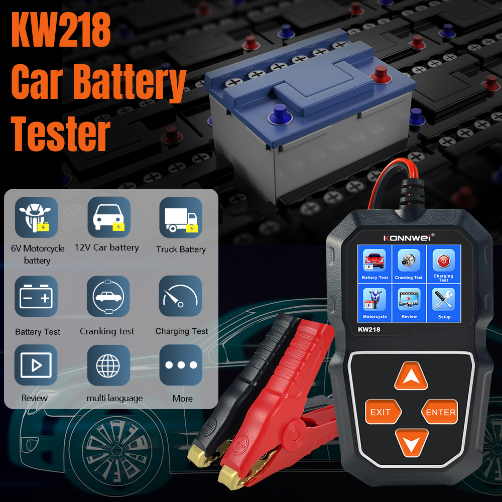 Miernik baterii Konnwei KW218