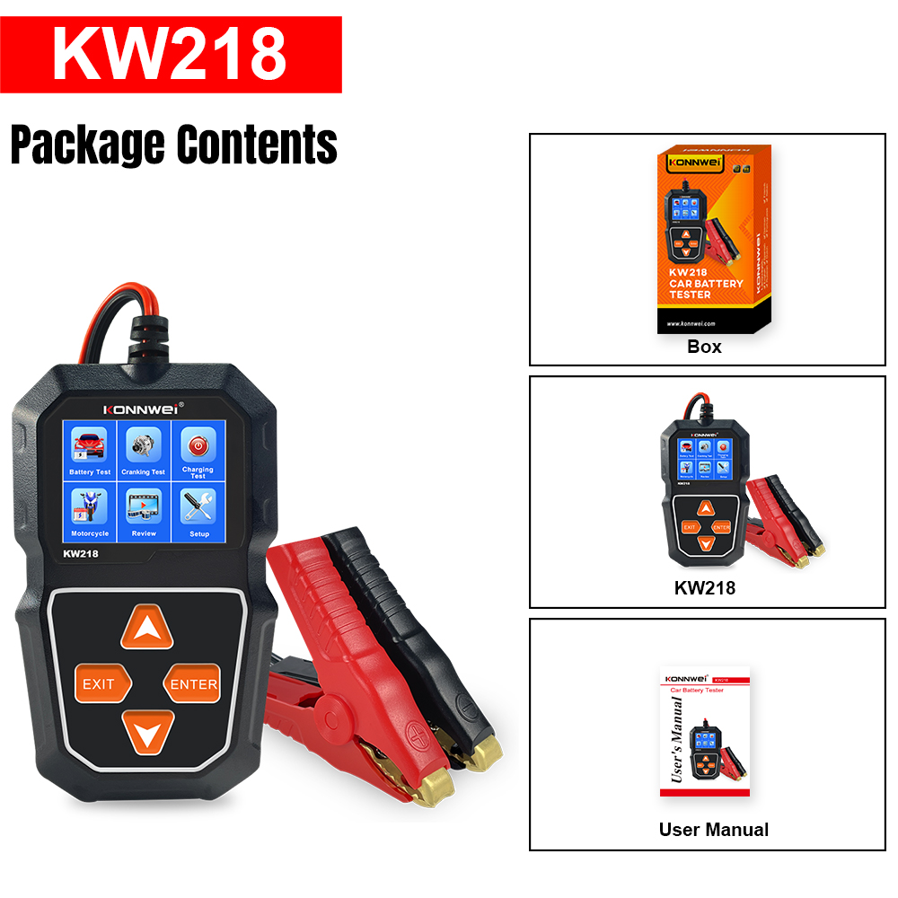 Miernik baterii Konnwei KW218