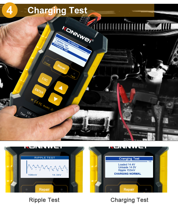 Konnwei KW510 battery tester