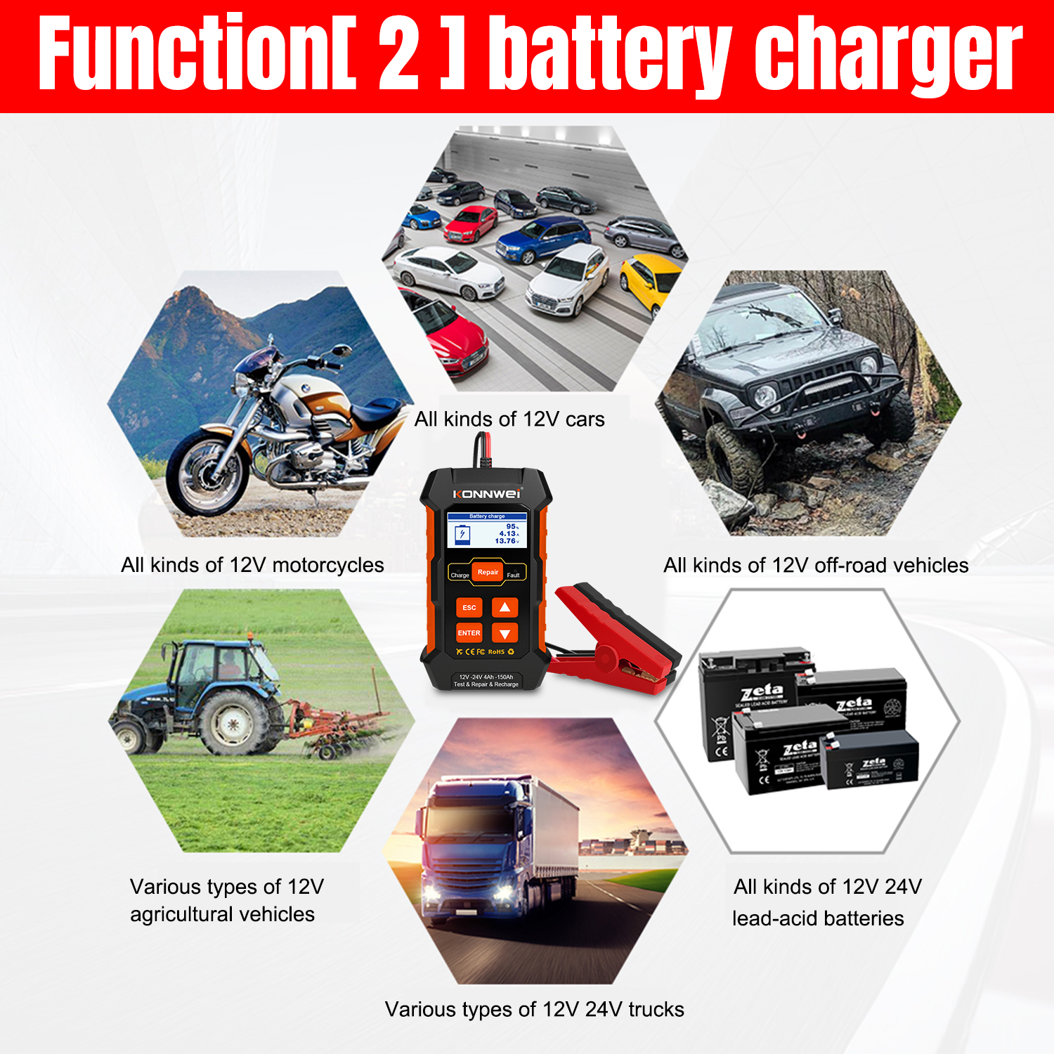 Konnwei KW520 battery tester