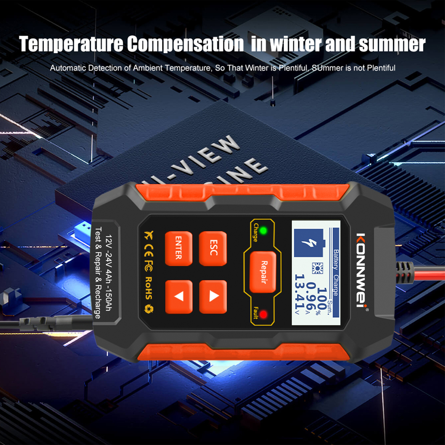 Konnwei KW520 battery tester