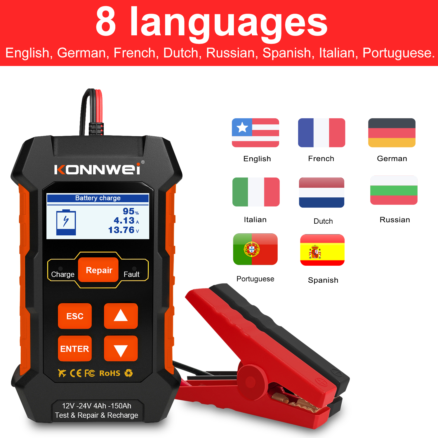 Konnwei KW520 Tester baterii Konnwei KW520