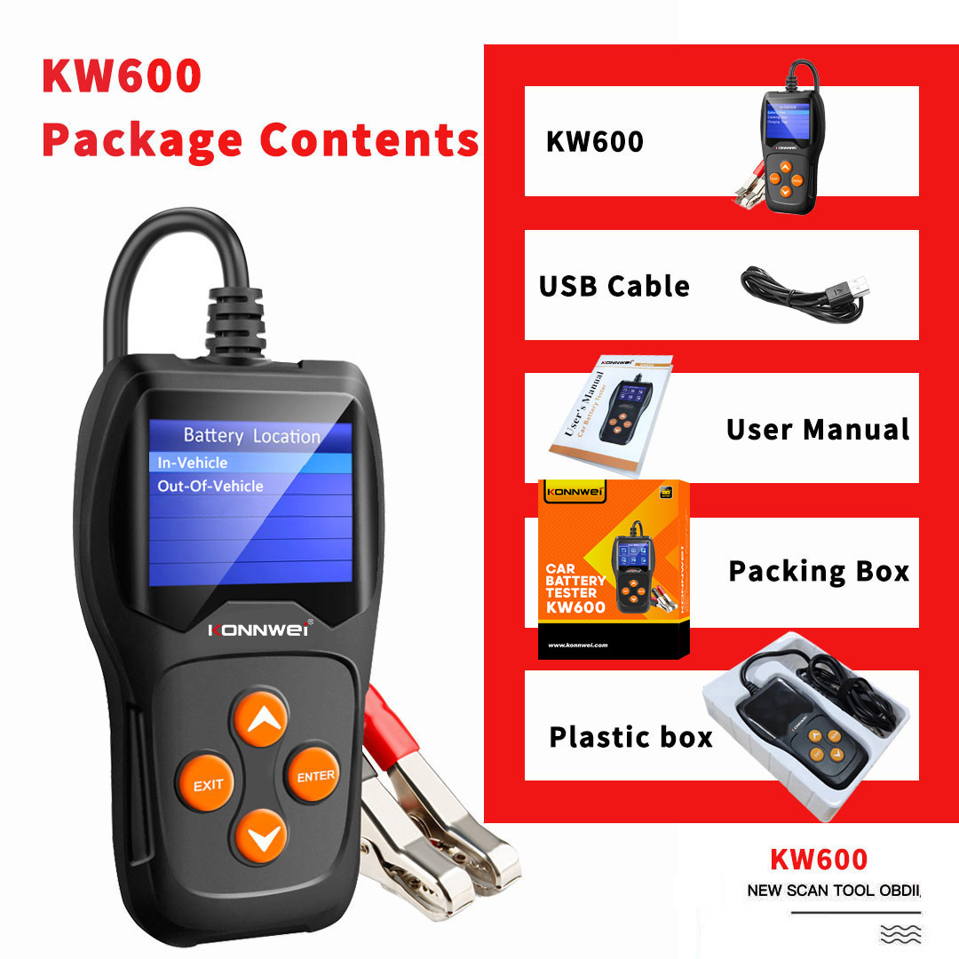 Miernik baterii Konweii KW600