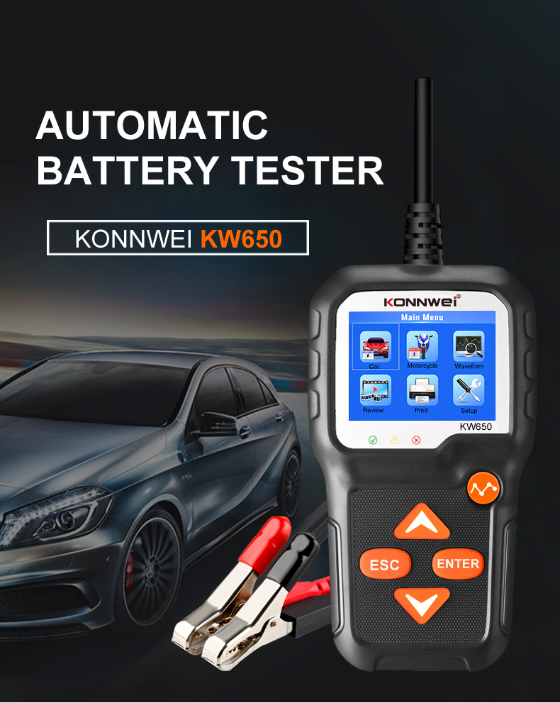 Tester batérií Konnwei KW650