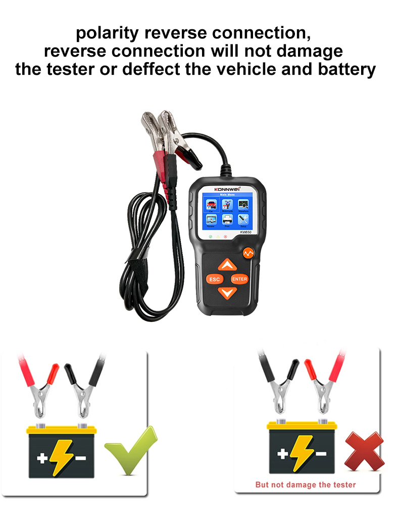 Tester akumulatora Konnwei KW650