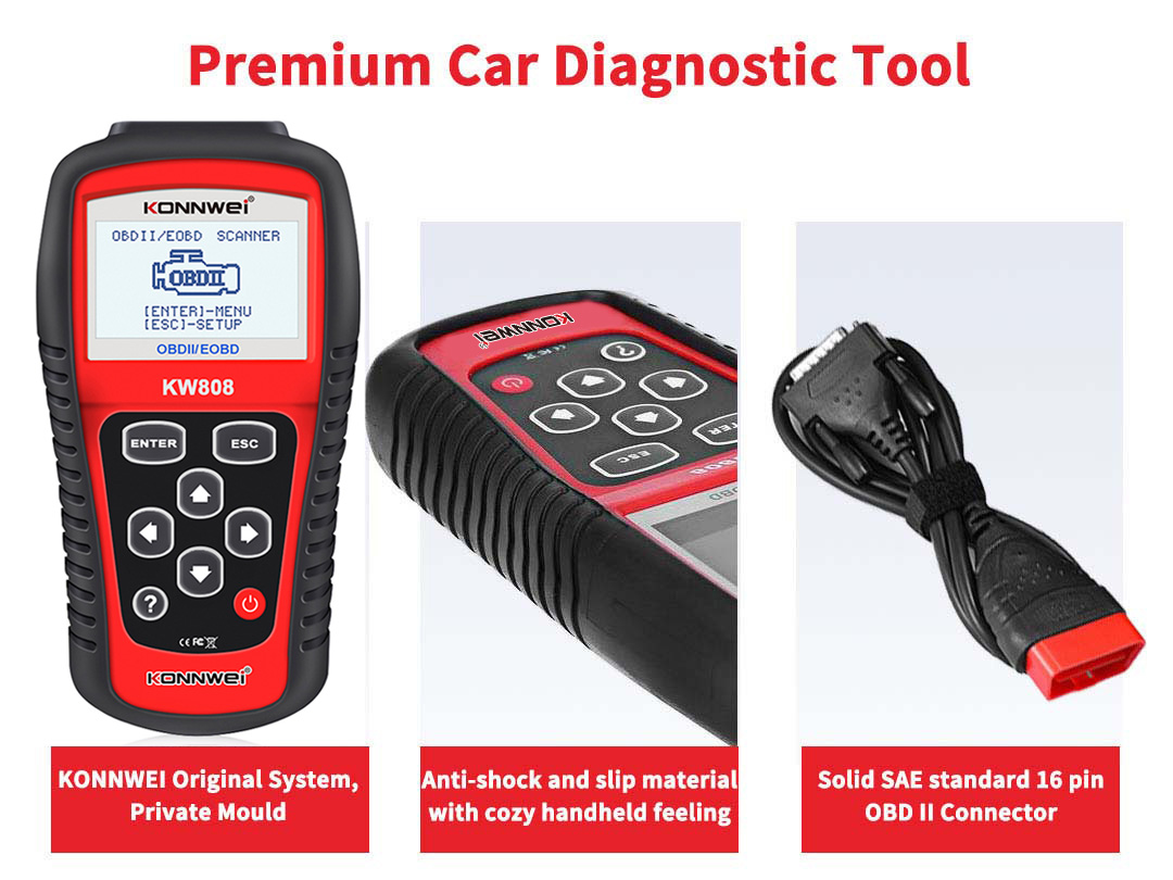 Miernik diagnostyczny, skaner OBD2 Konnwei KW808