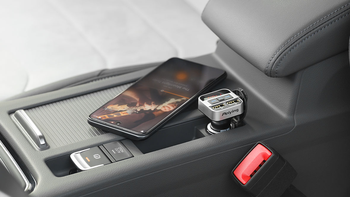 Transmiter FM samochodowy z funkcją Bluetooth Peiying Transmiter FM samochodowy z funkcją Bluetooth Peiying