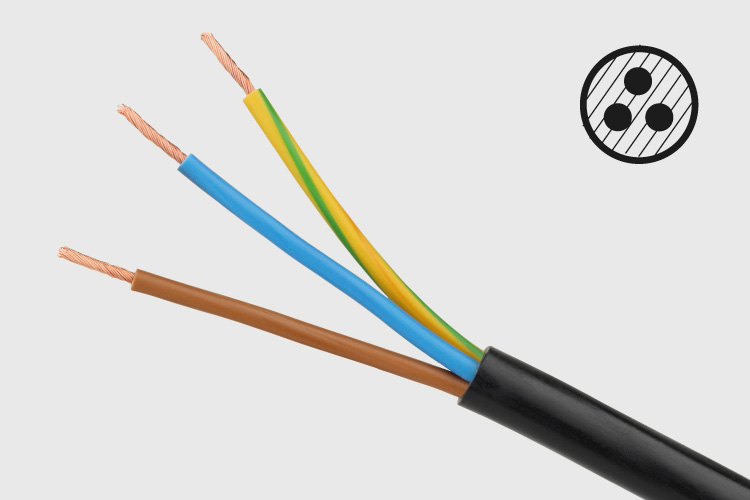 Listwa elektryczna z solidnym kablem Listwa elektryczna z solidnym kablem