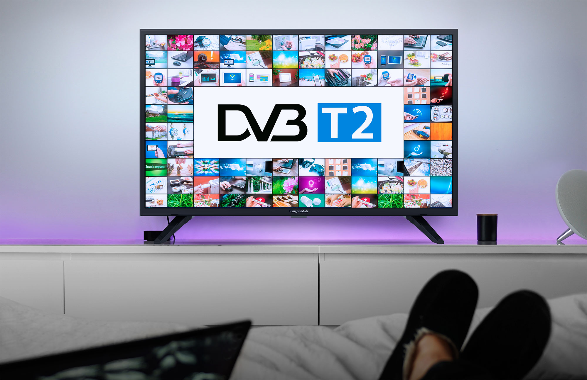 Wiedząc jak ważna jest uniwersalność i komfort użytkowania, 32-calowy telewizor Kruger&Matz został wyposażony w tuner DVB-T2, który pozwoli na odbiór kanałów cyfrowej telewizji naziemnej. Teraz nie musisz już martwić się o zakup dodatkowych urządzeń!