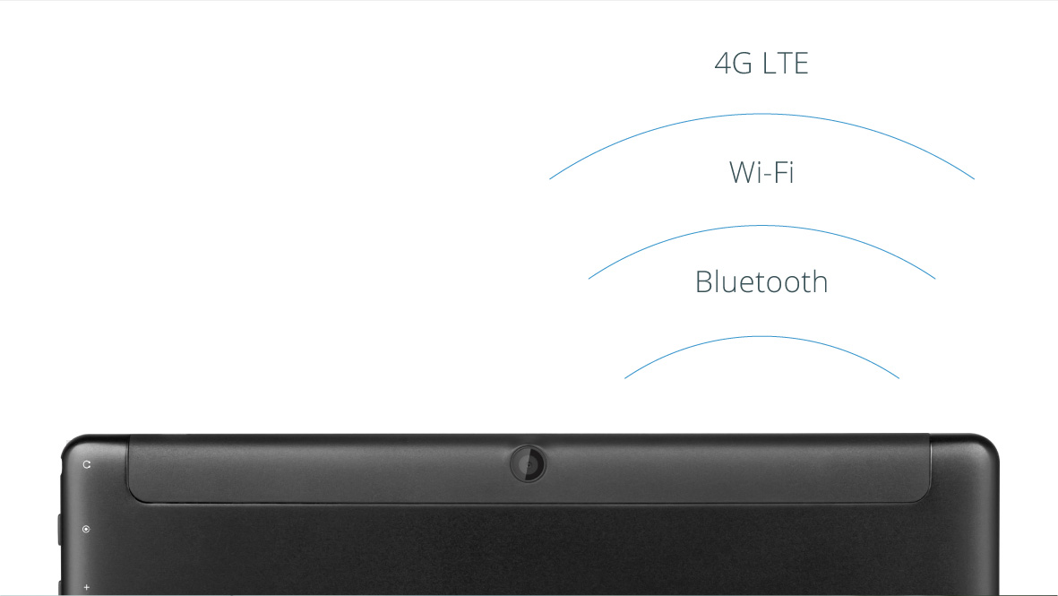 Tablet EAGLE 962 oferuje łączność bezprzewodową niezależnie od miejsca, w którym aktualnie przebywasz. Modem 4G zagwarantuje Ci dostęp do internetu, jeśli nie znajdujesz się w zasięgu sieci Wi-Fi. Natomiast łączność Bluetooth pozwoli na wygodne przesyłanie danych. 
