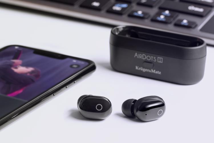 Bezprzewodowe słuchawki Kruger&Matz z Bluetooth 5.0