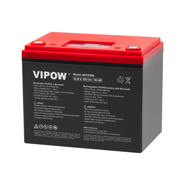 Akumulator LiFePO4 100Ah BMS Bluetooth.