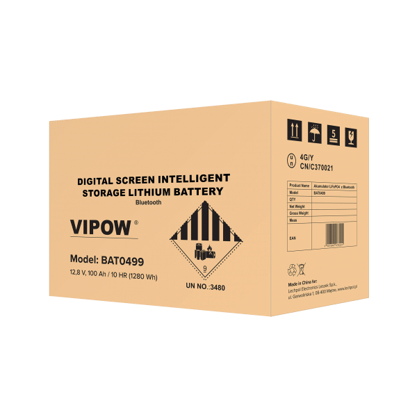 Akumulator LiFePO4 100Ah BMS Bluetooth.