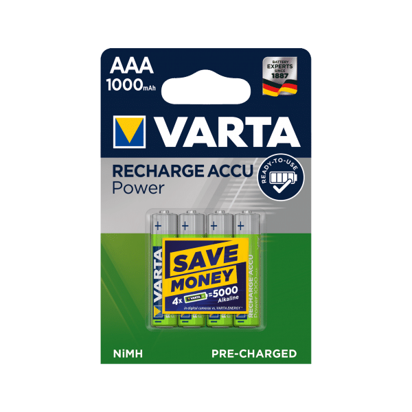 Akumulator VARTA AAA 1000mAh 4szt./bl.