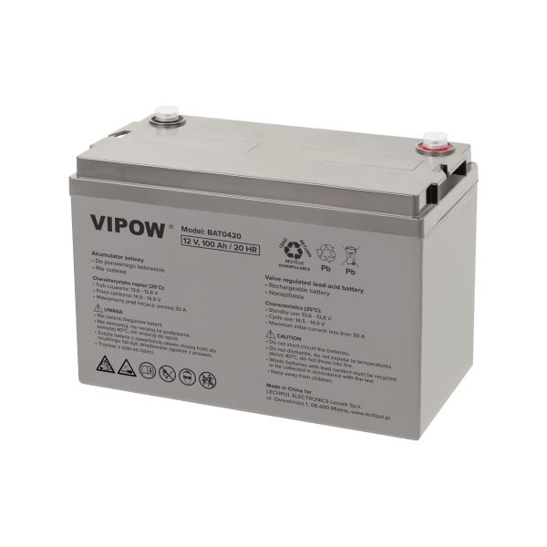 Akumulator żelowy 12V 100Ah Vipow
