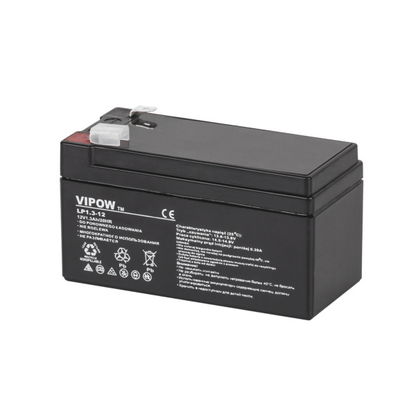 Akumulator żelowy VIPOW 12V 1.3Ah