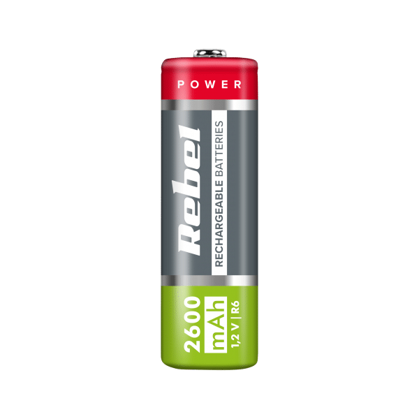 Akumulatorki REBEL AA , 2600 mAh, Ni-MH, 1,2V, 4szt/bl , R6