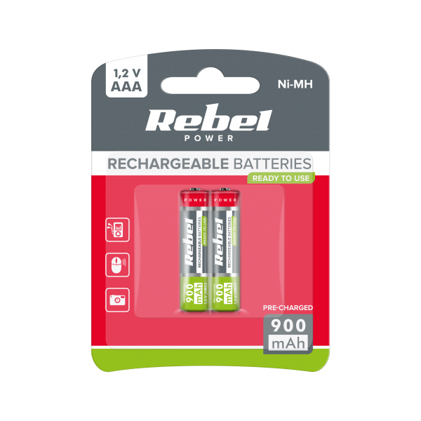 Akumulatorki REBEL HR03 900 mAh Ni-MH 2szt/bl