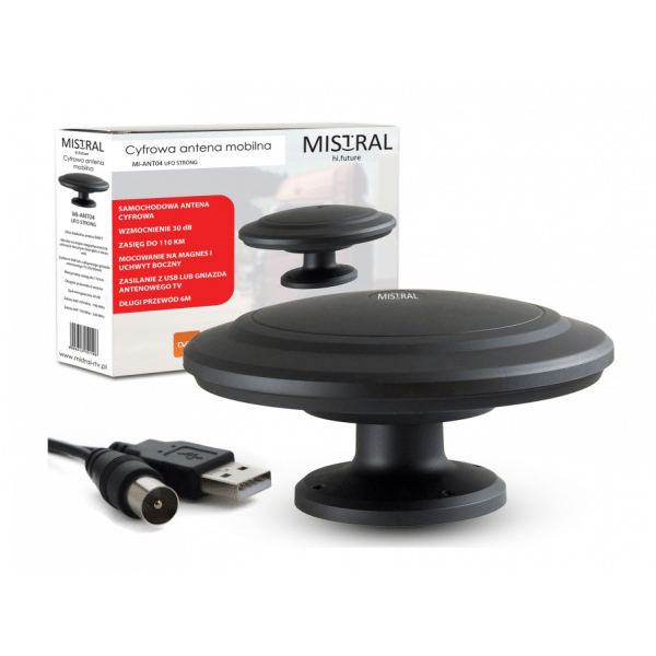 Antena samochodowa TV MI-ANT04 Mistral czarna