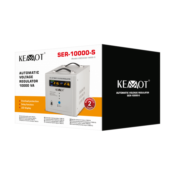 Automatyczny stabilizator napięcia KEMOT SER-10000-S , precyzja 8%