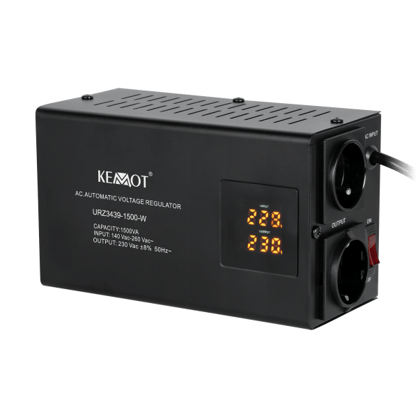 Automatyczny stabilizator napięcia KEMOT SER-1500-W , precyzja 8%