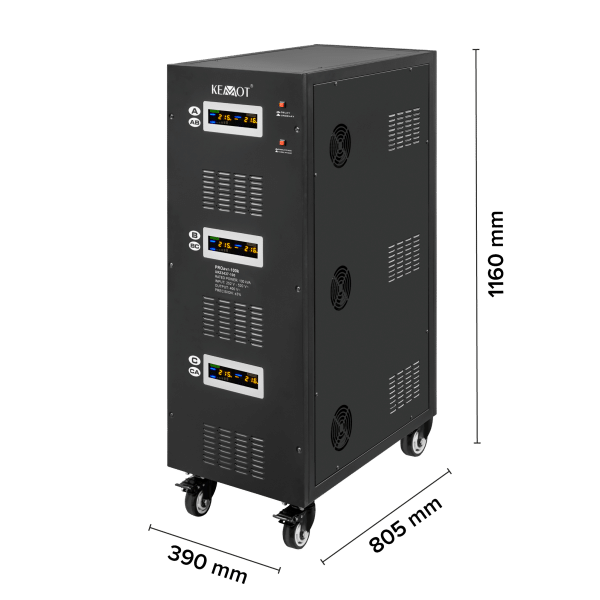 Automatyczny trójfazowy stabilizator napięcia KEMOT PROavr-100k