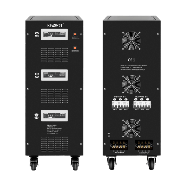 Automatyczny trójfazowy stabilizator napięcia KEMOT PROavr-60k