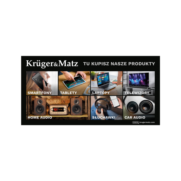 Baner Kruger&Matz - Tu kupisz nasze produkty (200 x 100 cm)