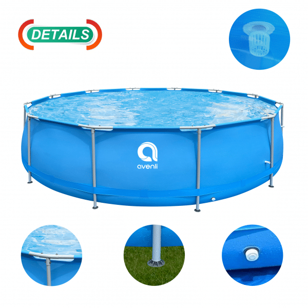 Basen stelażowy AVENLI Premimu okrągły 457x122 zestaw