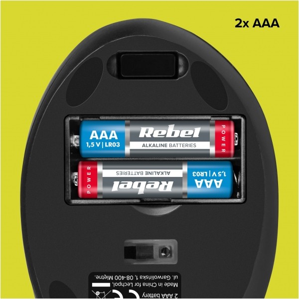 Bezprzewodowa mysz pionowa Rebel VM20