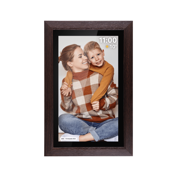 Cyfrowa ramka Kruger&Matz na zdjęcia FRAMEO Wi-Fi 15,6" drewniana ramka