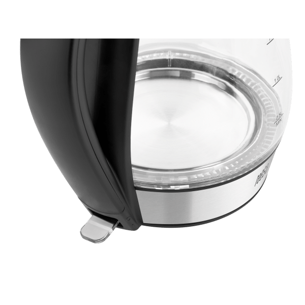 Czajnik elektryczny TEESA, szklany + inox, 2200 W, czarny, 1,7 L