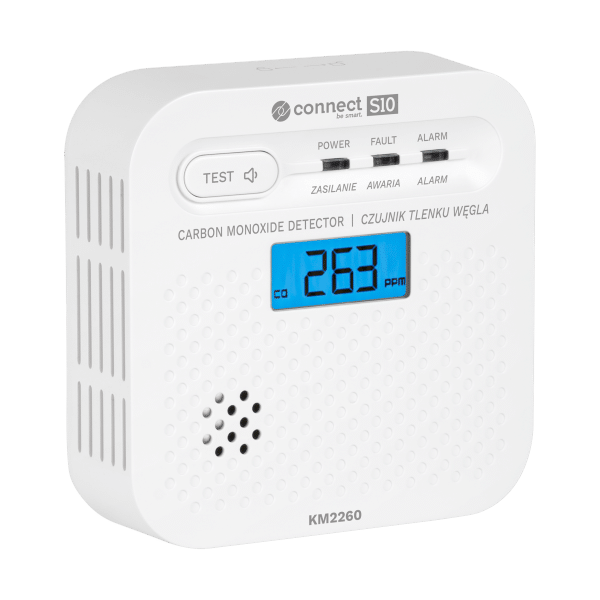 Czujnik czadu, tlenku węgla Kruger&Matz Connect S10 Tuya EN 50921