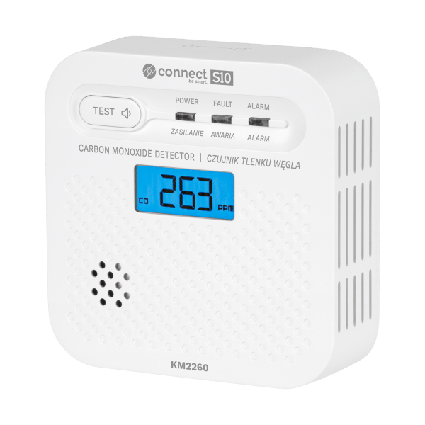 Czujnik czadu, tlenku węgla Kruger&Matz Connect S10 Tuya EN 50921
