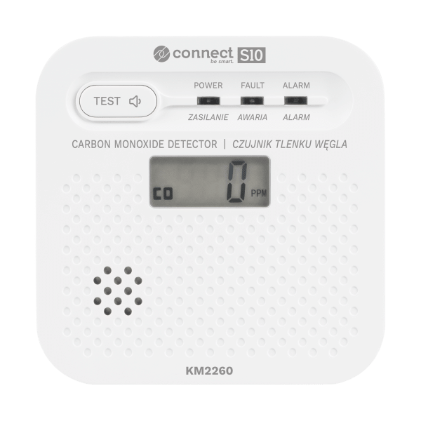 Czujnik czadu, tlenku węgla Kruger&Matz Connect S10 Tuya PN-EN50921
