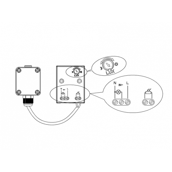 Czujnik zmierzchowy z zewnętrzną sondą 2300W MCE35