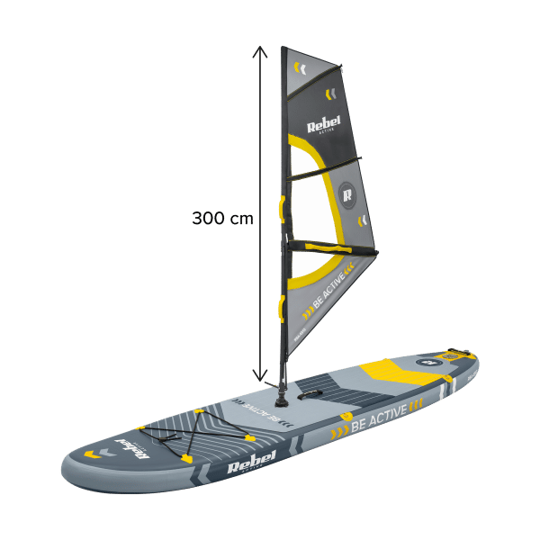 Deska REBEL ACTIVE SUP, windsurfing, pompowana, zestaw, 305x76x15