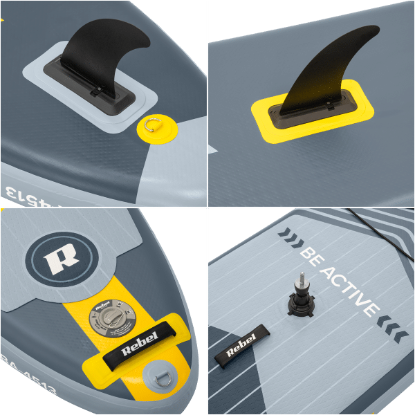 Deska REBEL ACTIVE SUP, windsurfing, pompowana, zestaw, 305x76x15