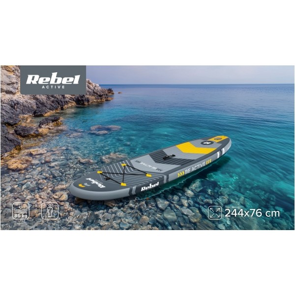 Deska SUP REBEL ACTIVE pompowana 244x76x10, zestaw