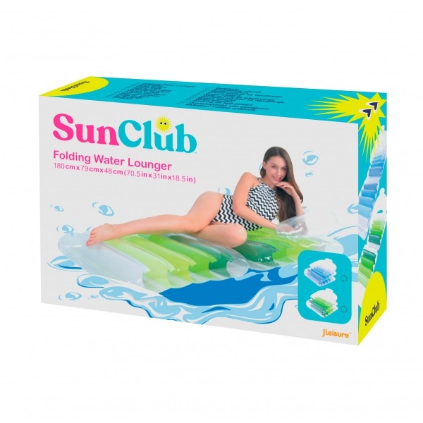 Dmuchany materac składany SUNCLUB niebieski
