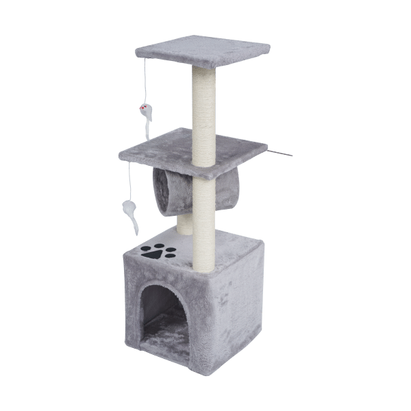 Drapak dla kota 30x30x92 cm , szary, REBEL ANIMALS